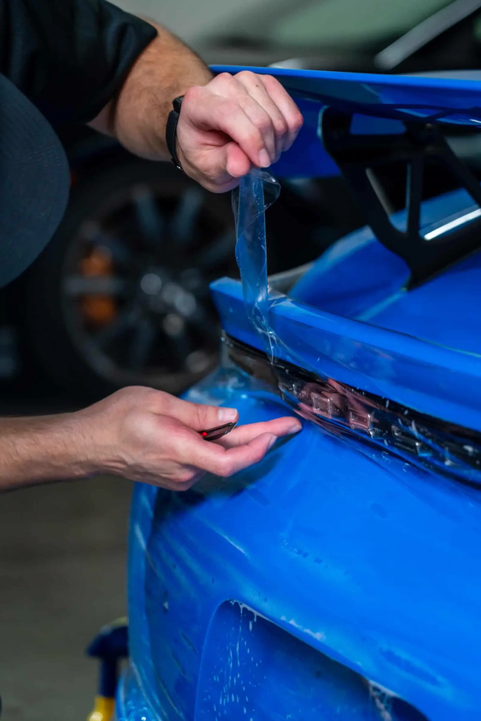 Detailed vehicle paint after professional preparation